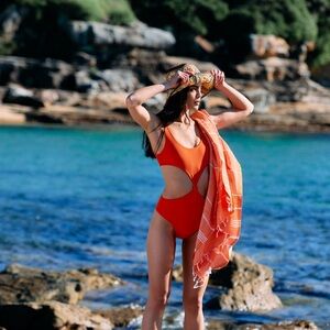 Agua Bendita Bold Orange Swimsuit